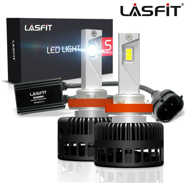 LASFIT H8 H9 H11 LED Headlight Bulbs,Super Bright H11 LED Bulbs,72W 8000LM  6000K White