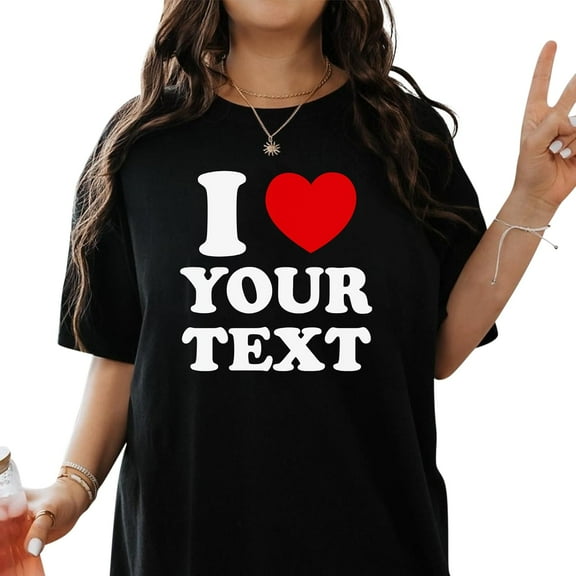 LASFOUR Personalized I Love My Girlfriend Boyfriend Shirt, I Love My Girlfriend Tee with Custom Photo, Couples Shirts mens t shirt，black，women，funny，misfits，men，journey