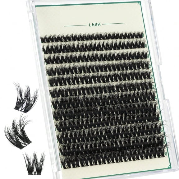 LASH Flaunt Lash Cluster DIY 3D Eyelash Extensions 144pcs D Curl 8-18MIX Lashes Extension Eyelash Clusters Long Classic Individual Lashes Fluffy and Soft Wispy Volume Lashes (F01,3D)