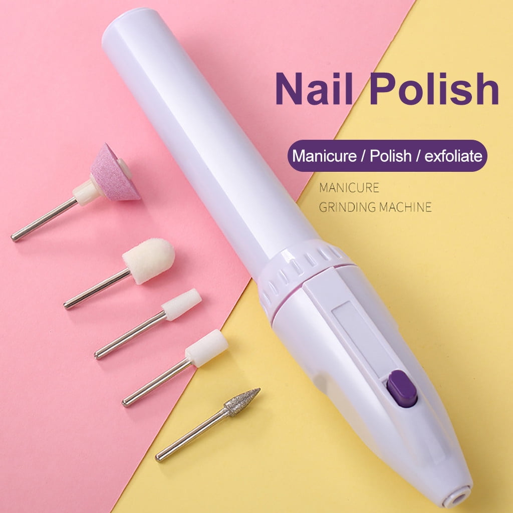 LASHAL New 5 In 1 Nail Trimming Kit Electric Manicure Pedicure Kit, White(Buy 2 Receive 3