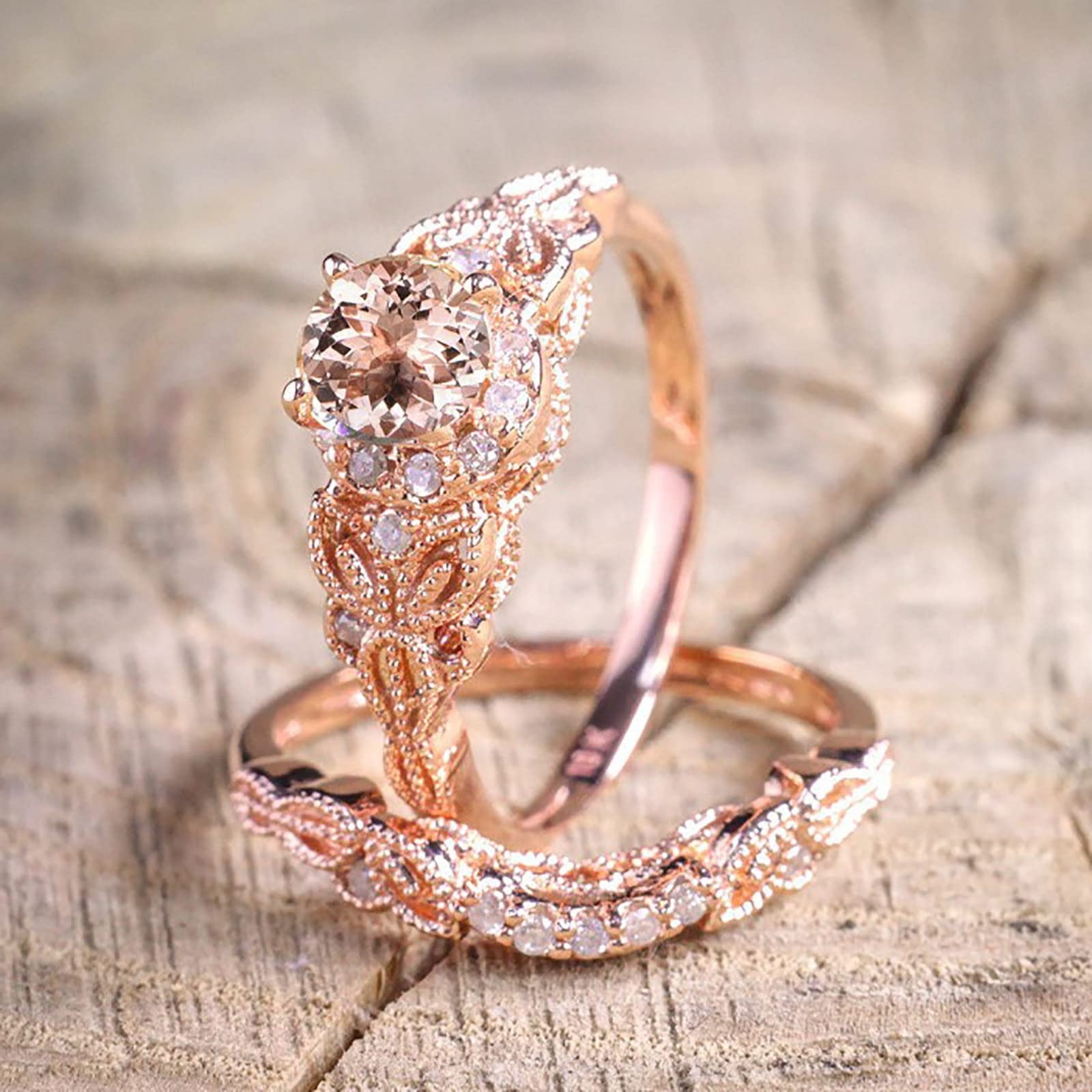 Affordable rose sale gold engagement rings