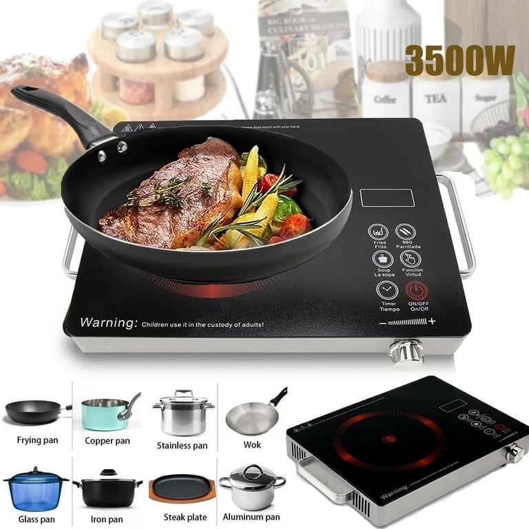 LASIEYO 3500W Electric Stove, Dual Infrared Ceramic Hot Plate