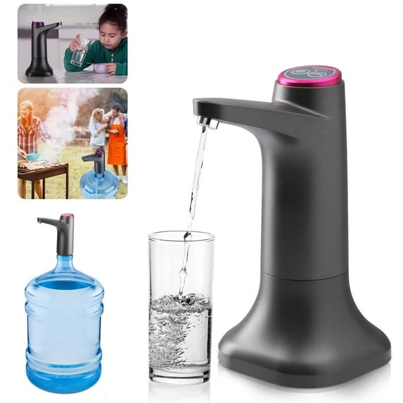 LASIEYO Portable Water Bottle Dispenser with Desktop Base Water Bottle Pump for Home Office Outdoor
