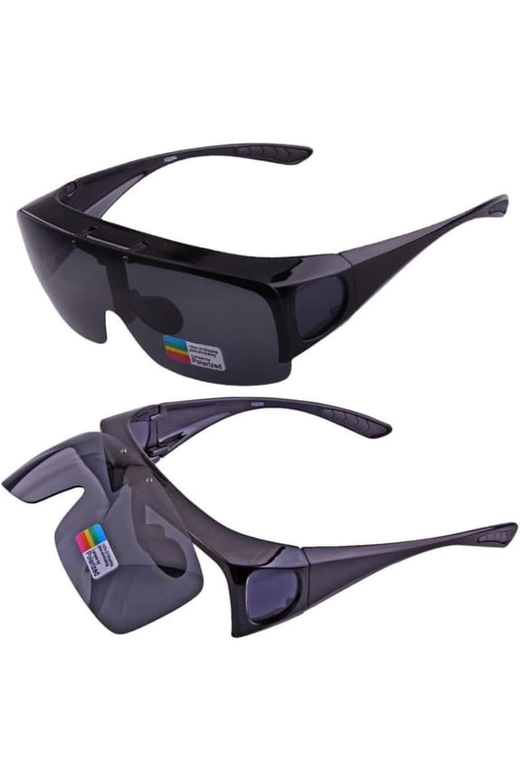 LASIK  Sunglasses - UV400 Dark Glasses for Eye  & Light Sensitivity | Fit-Over Flip-Up Protective Eyewear