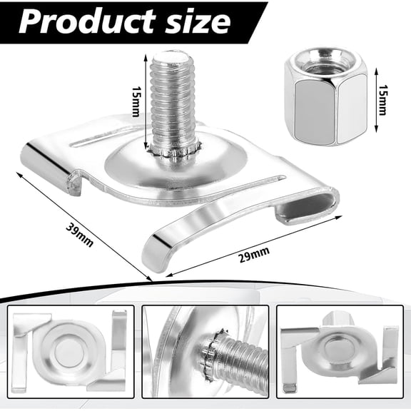 LASJPOB-10 Pcs T Bar Ceiling Clips Track Lighting Attachment 120v T Bar Grid Drop Ceiling Clip to Mount Track to Drop Grid for Systems in Chrome (Silver)