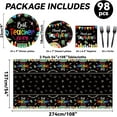 thumbnail image 1 of LASJPOB-98 Pcs Teacher Appreciation Party Decorations Thank You Teachers Paper Plates and Napkins Decorations Appreciation Tablecloths Dessert Tableware Set for School Graduation Party Supplies, 1 of 3