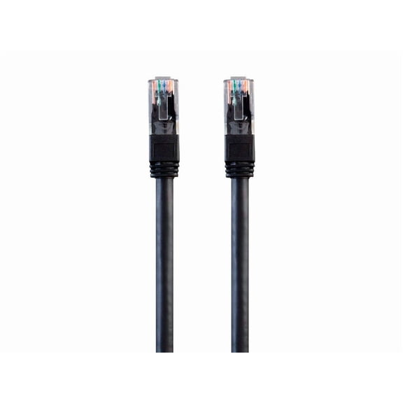 LASJPOB-Cat6 Outdoor Rated Ethernet Patch Cable - 7 Feet - Black | Snagless RJ45, Stranded, 550MHz, UTP, Pure Bare Copper Wire, 24AWG