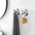 thumbnail image 1 of LASJPOB-Suction Cup Hooks - 15LB Shower Hooks for Inside Shower, Stainless Steel No Drill Wall Hook Set of 2 Chrome Towel Hook for Bathrooms, Loofah, Robe, 1 of 4
