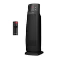 thumbnail interactive-video image 1 of Lasko 22” Oscillating Electric Ceramic Tower Space Heater, Tip-Switch, Remote, Black, CT22850, 1 of 15
