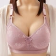thumbnail image 1 of LAST CLANCE SALE! Push Up Bras for Women Plus Size Floral Lace Bra Comfort Strap Full Coverage Bra, Purple, 42BC/95BC, 1 of 8