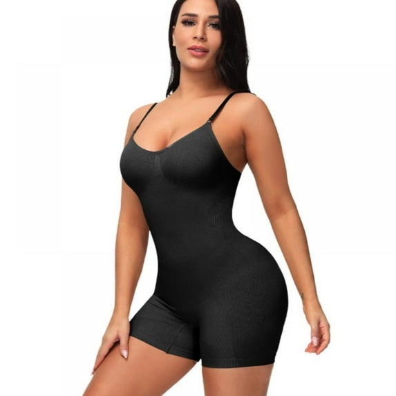 LAST CLANCE SALE! Shapewear for Women Tummy Control Full Body Shaper Plus Size Fajas Colombianas Post Surgery Compression Short, Black, L