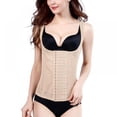 thumbnail image 1 of LAST CLANCE SALE! Waist Trainer Vest for Women, Zipper Corset Body Shaper for Tummy Control Neoprene Cincher Tank Top with Straps, Skin, L, 1 of 14