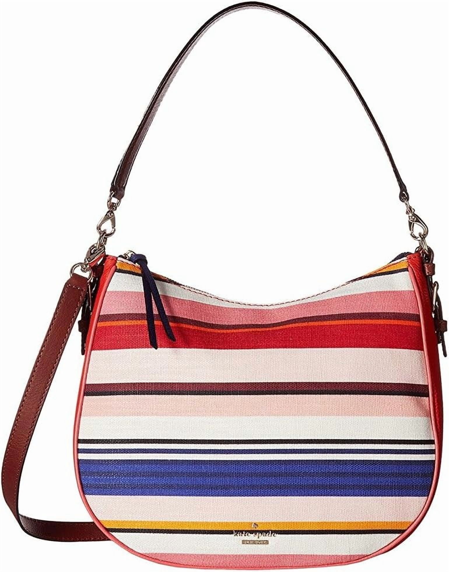LAST1 NWT Kate Spade Cobble Hill Fabric Mylie Hobo Handbag Tote Multi Stripe