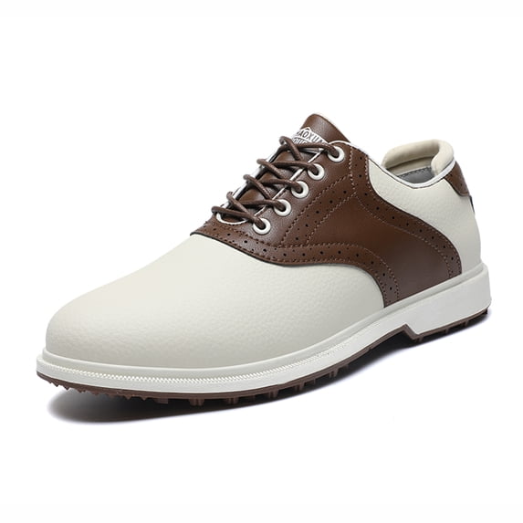 LASUDRAA Classic Mens Golf Footwear with Non-Slip Traction Outsole Comfortable Waterproof Golf Shoes