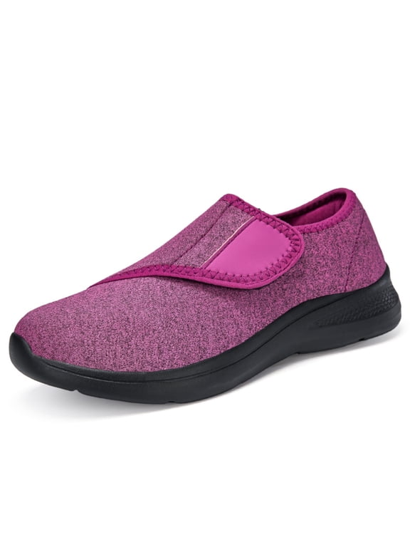 Diabetic Shoes for Women Breathable Flat On Edema Lightweight Casual Walking Shoes