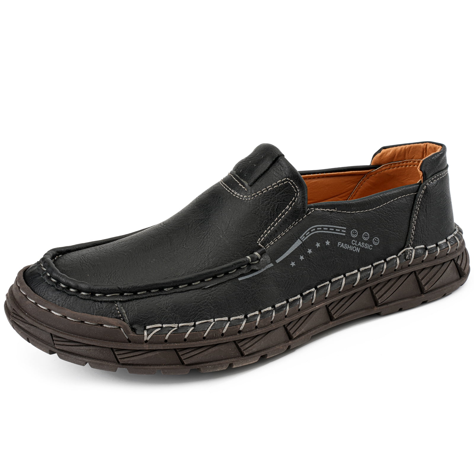 LASUDRAA Men Casual Slip On Loafers, Mens Comfortable Moccasin Shoes ...