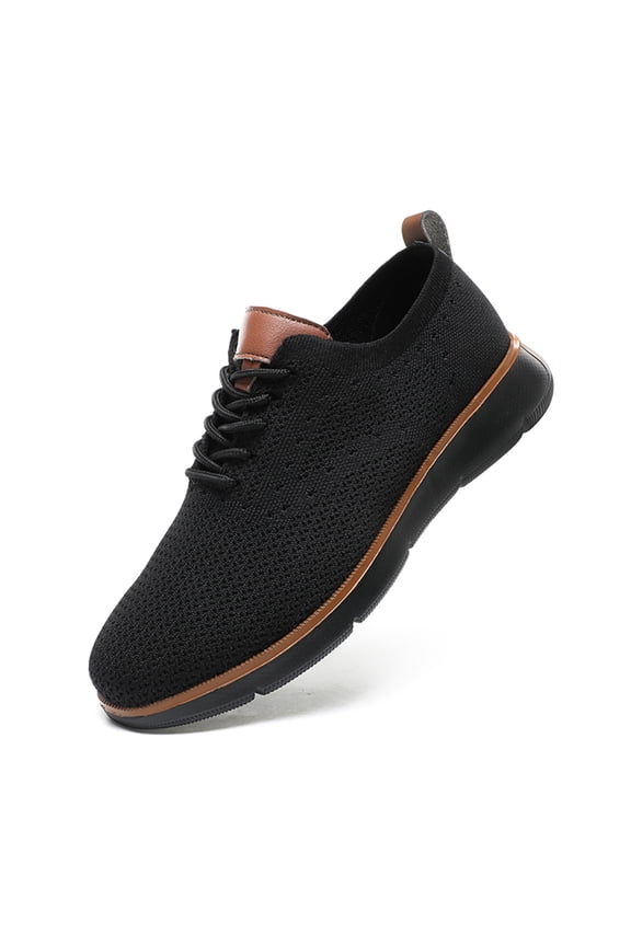 Men's Casual Dress Sneakers Oxfords Lace-Up Lightweight Mesh Walking Shoes