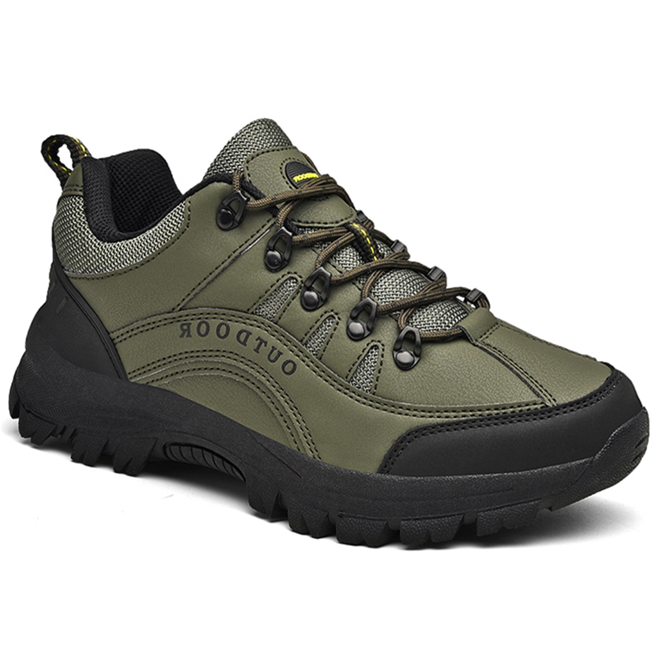 LASUDRAA Men's Hiking Shoes Waterproof Non-Slip Low-Up Sport Shoes Comfortable Outdoor Sneakers