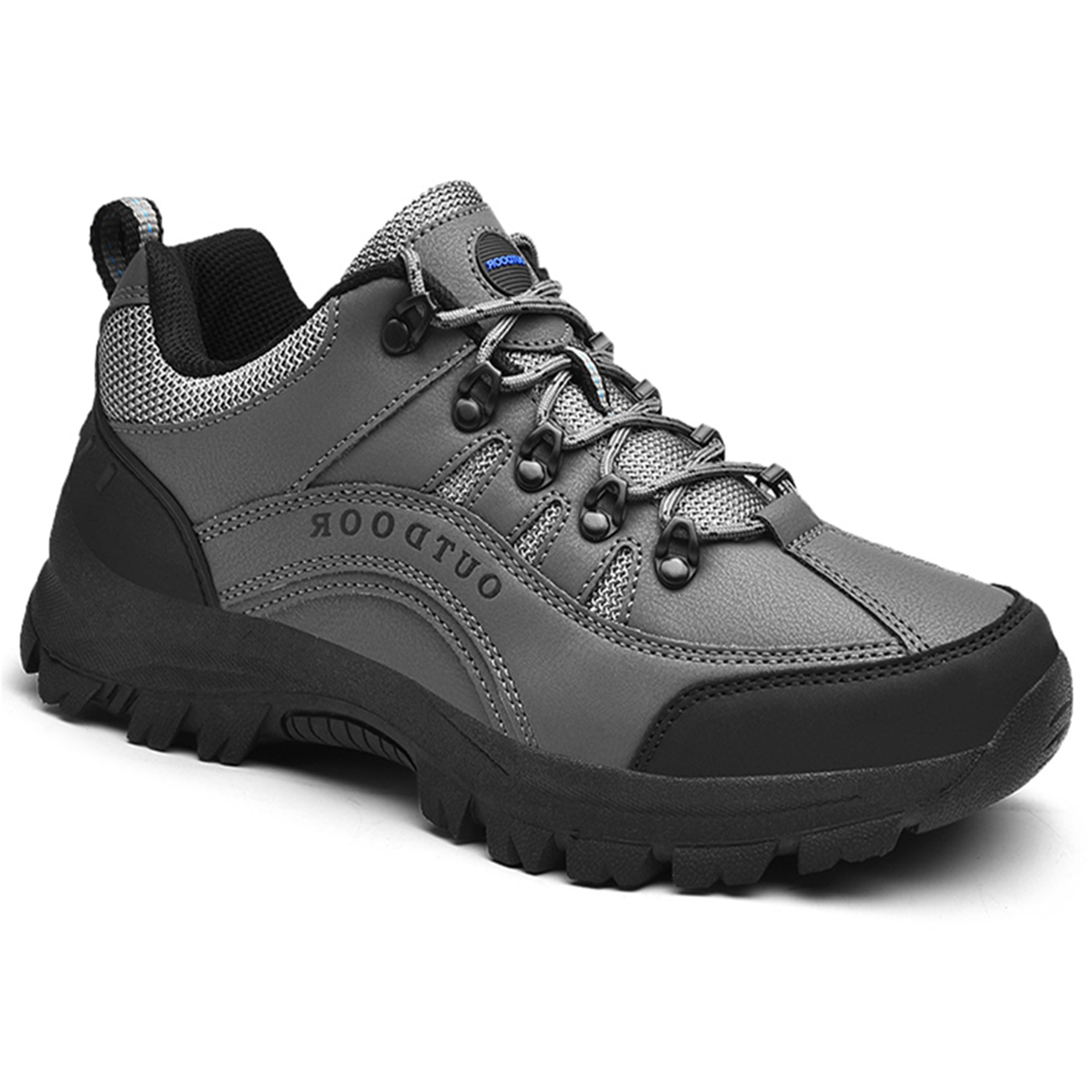 LASUDRAA Men's Hiking Shoes Waterproof Non-Slip Low-Up Sport Shoes Comfortable Outdoor Sneakers