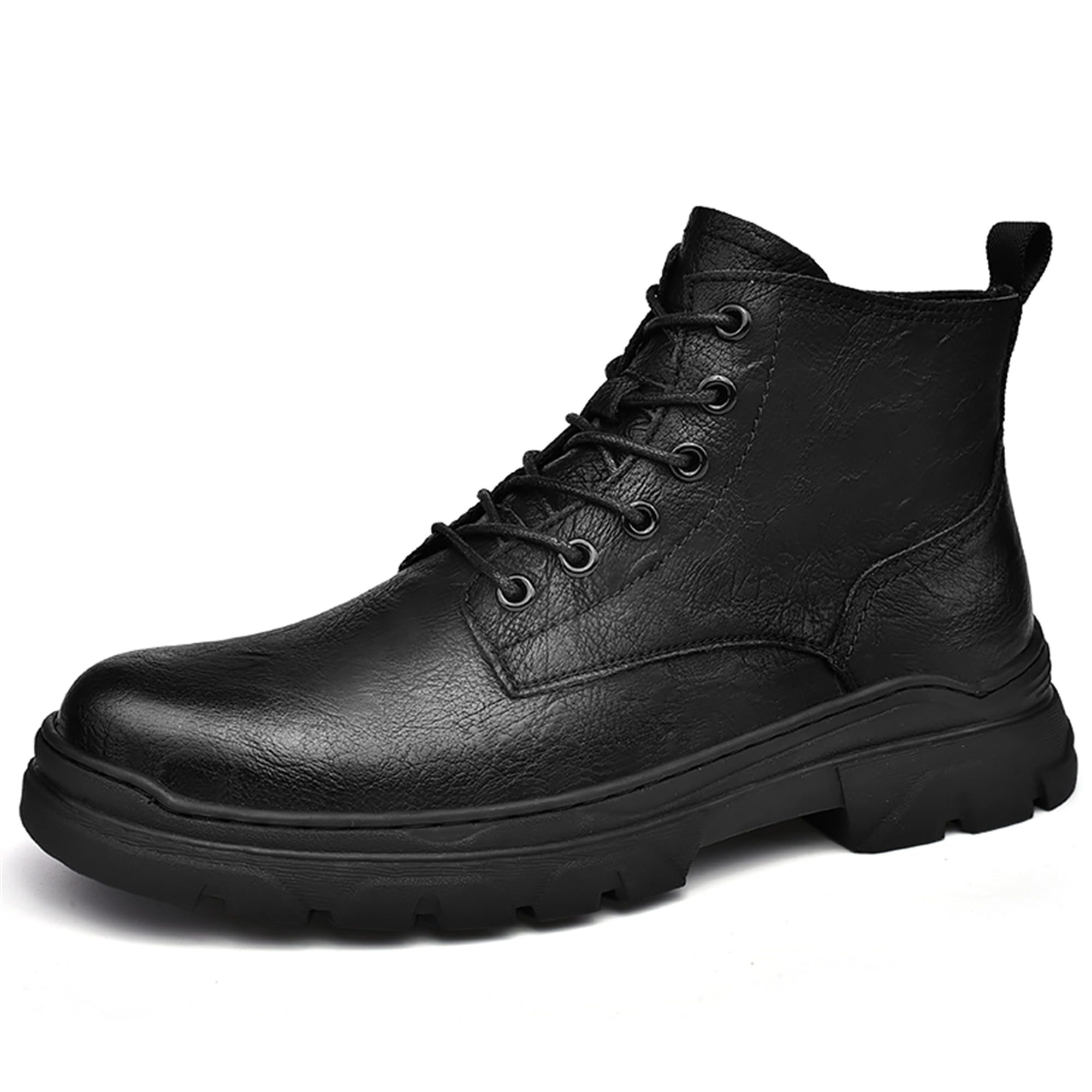 LASUDRAA Men's Martin Boots, High-top Work Shoes, British Style, Hiking ...