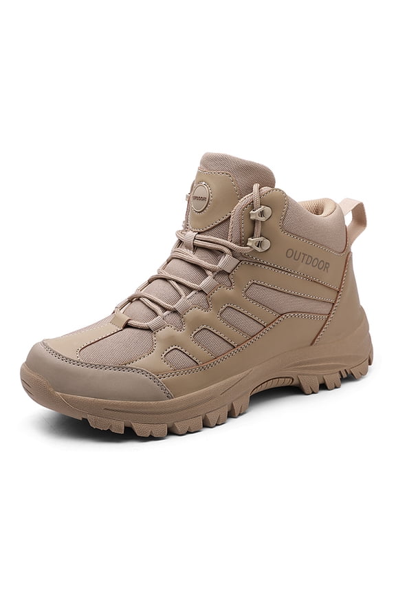 Mens Ankle-High Hiking Boots Breathable High-Top Outdoor Shoes for Trekking Trails, Camping & Travel