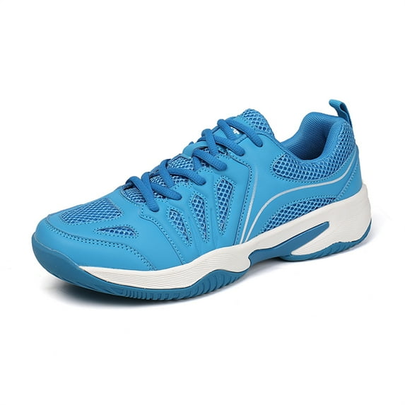 LASUDRAA Mens Badminton Shoes Lightweight Breathable Shock Absorption Durable Sports Shoes