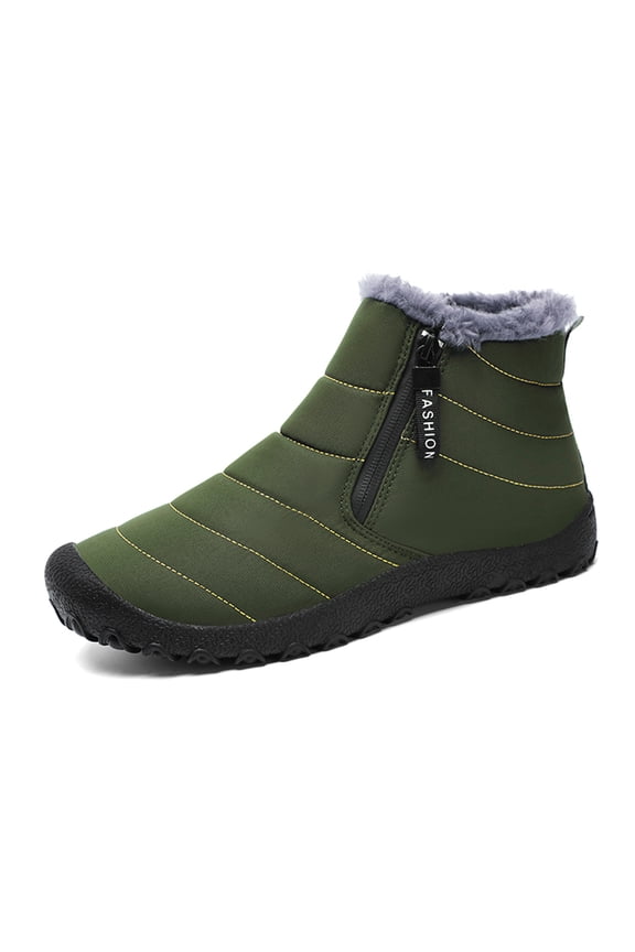 Mens Barefoot Winter Boots Water-Resistant Slip-Resistant Hiking Snow Shoes Lightweight Warm Ankle-High Boots, Wide Toe Box,Trails & Everyday Wear
