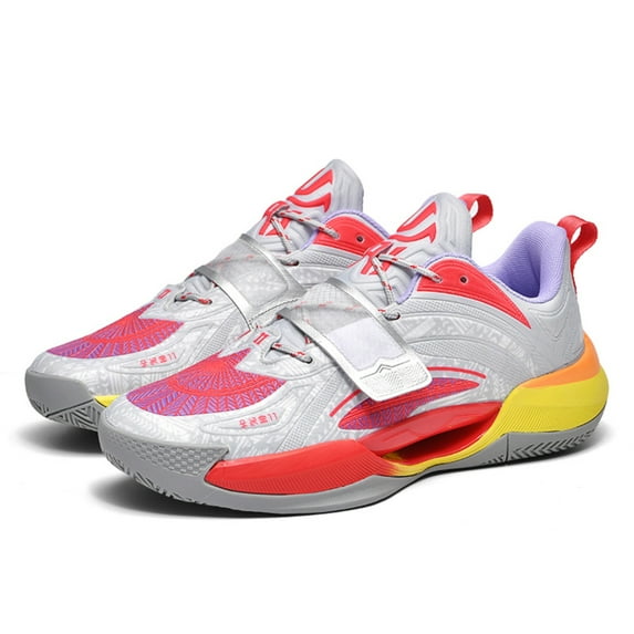 LASUDRAA Mens Basketball Shoes Slip Resistant Comfortable Night Light Boys Sneakers Running Shoes