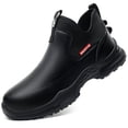 thumbnail image 1 of LASUDRAA Mens Black Chef Shoes Oil-Resistant Waterproof Slip-Resistant Puncture-Resistant Work Shoes, 1 of 9