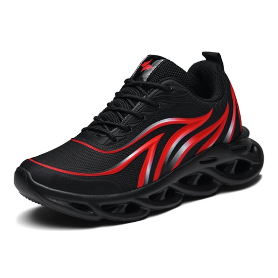 LASUDRAA Mens Fashion Running Shoes Breathable Mesh Blade Sole Lightweight Casual Walking Sneakers Gym Shoes