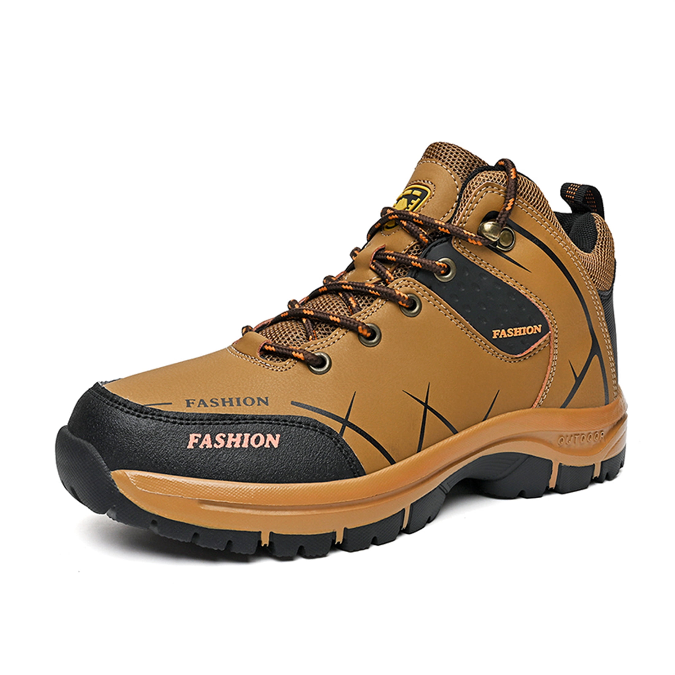 LASUDRAA Mens Hiking Shoes Waterproof Non-Slip Outdoor Trailing Boots ...