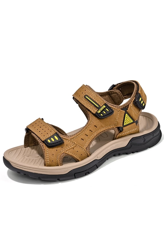 Mens Outdoor Hiking Sandals Waterproof Athletic Beach Shoes with Adjustable Straps Non Slip Rubber Sole Comfort Walking Sandals for Summer