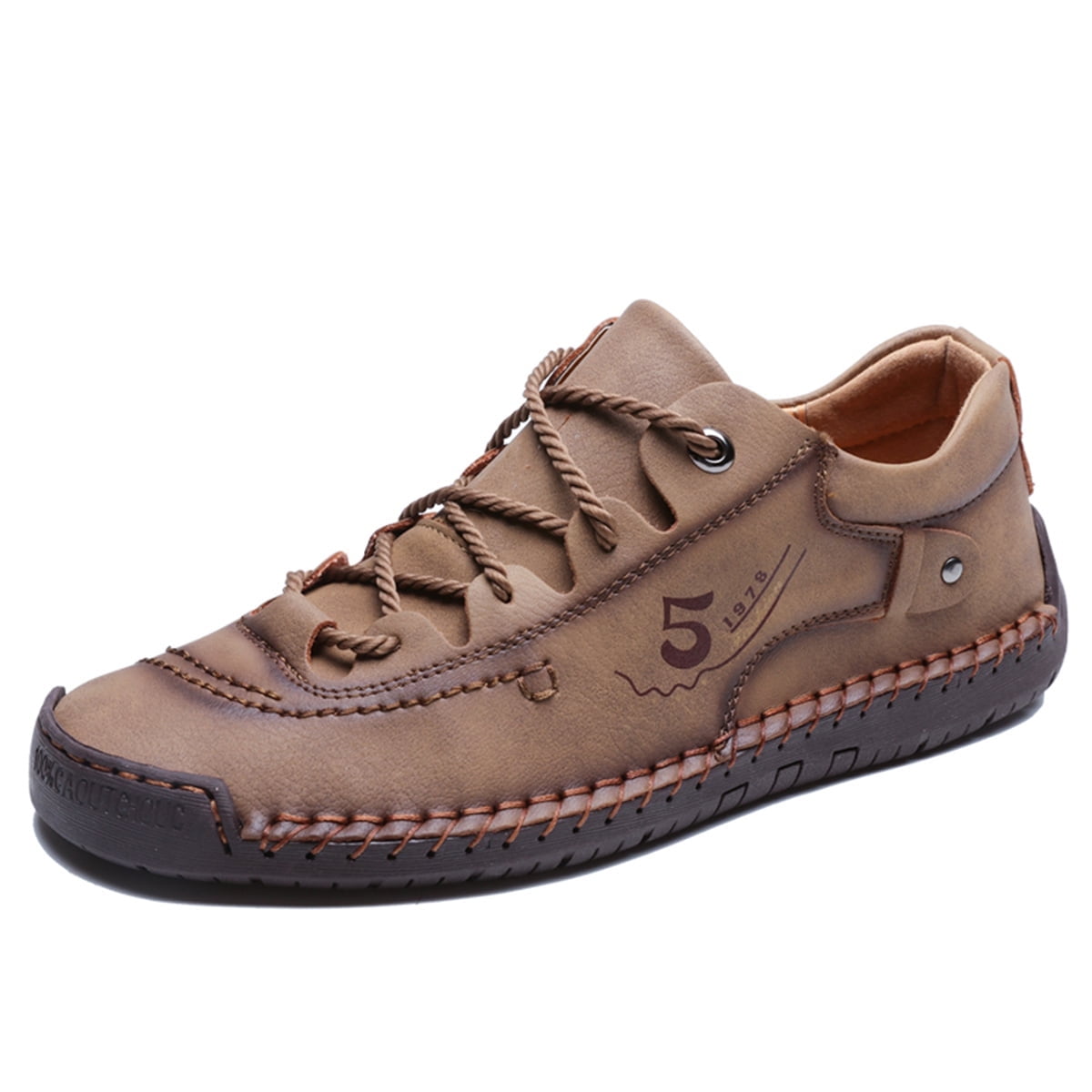 Men's All Leather Sneakers - Great for Fridays at the Office, Casual Days at Home (Descartes Style)