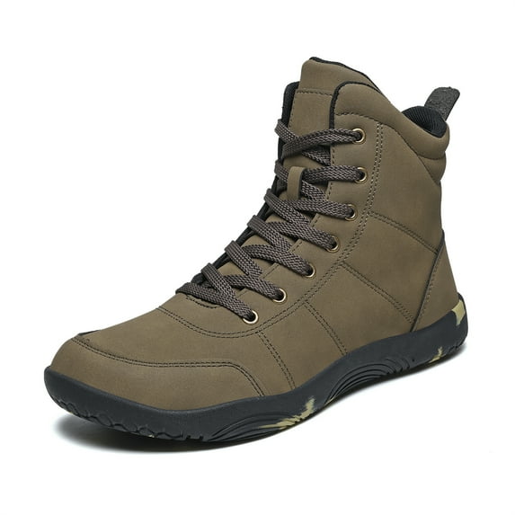 LASUDRAA Mens Womens Hiking Boots Wide Toe Box Zero Drop Sole Ankle-High Boots