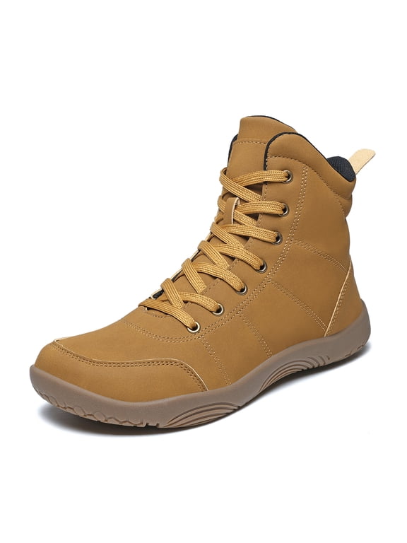 Mens Womens Hiking Boots Wide Toe Box Zero Drop Sole Ankle-High Boots