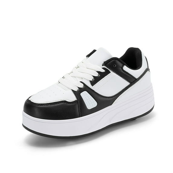 LASUDRAA Roller Skate Shoes for Kids Girls Women Detachable Wheeled Fashion Sneakers