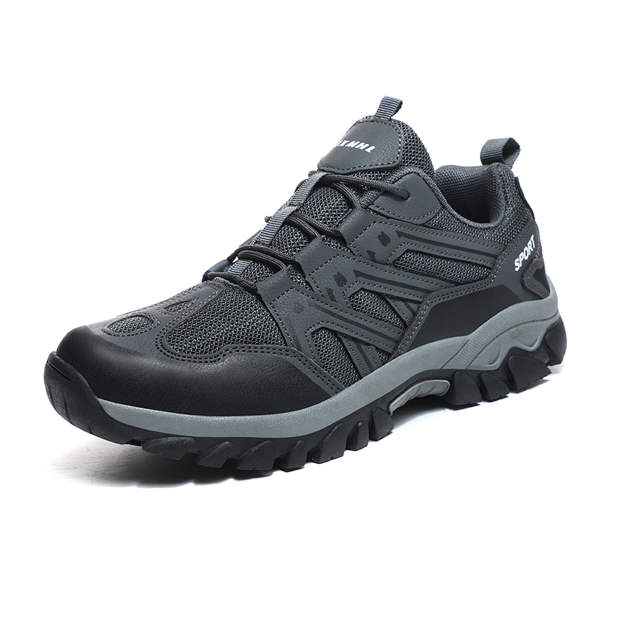 LASUDRAA Unisex Non-Slip Breathable Hiking Shoes for Men Women, Outdoor Trekking Trail Sneakers for Camping Walking