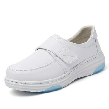 LASUDRAA Women Nurse Shoe Winter Warm Work Shoe Plush Lined Slip-On Lightweight Comfortable Sneaker