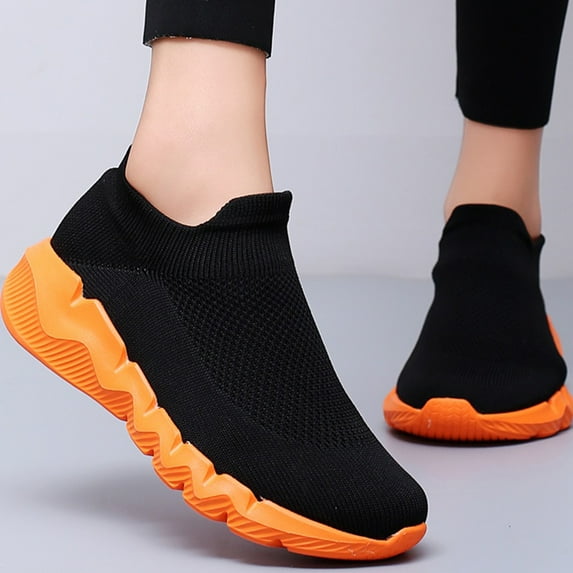 LASUDRAA Women Walking Shoes Casual Slip on Tennis Sneakers Comfort Athletic Gym Shoes for Ladies