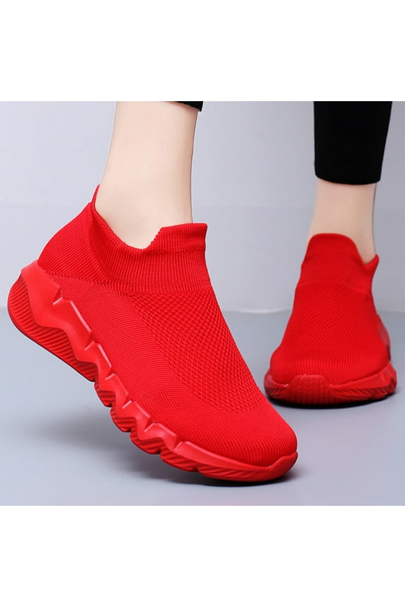 Women Walking Shoes Casual Slip on Tennis Sneakers Comfort Athletic Gym Shoes for Ladies