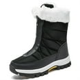 thumbnail image 1 of LASUDRAA Women's Snow Boots Warm Non-Slip Outdoor Mid-Calf Winter Boots Faux Fur Lining, Black, 1 of 7