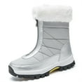 thumbnail image 1 of LASUDRAA Women's Snow Boots Warm Non-Slip Outdoor Mid-Calf Winter Boots Faux Fur Lining, Gray, 1 of 7