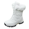 thumbnail image 1 of LASUDRAA Womens Waterproof Winter Snow Boots Warm Shoes Furry Mid-Calf Walking Shoes, 1 of 8