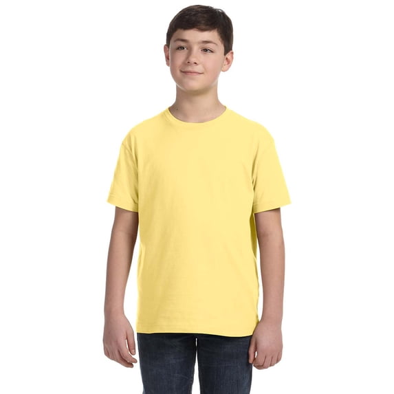 LAT 6101 Youth Fine Jersey T-Shirt - Butter - X-Large