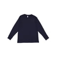thumbnail image 1 of LAT 6201 Youth Fine Jersey Long Sleeve T-Shirt - Navy, Medium, 1 of 5