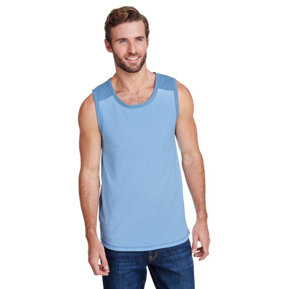LAT 6919 Men's Contrast Back Tank