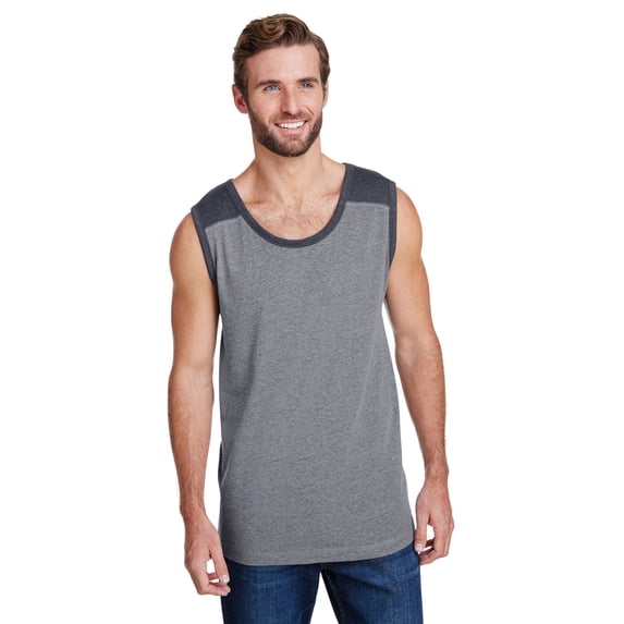 LAT 6919 Men's Contrast Back Tank