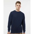 thumbnail image 1 of LAT Adult Crewneck Fleece Sweatshirt Men & Women, Navy, Medium, 1 of 5