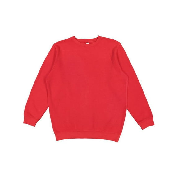 LAT Adult Crewneck Fleece Sweatshirt Men & Women, Red, 3X-Large