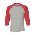 thumbnail image 1 of LAT Adult Fashion Hthred Vintage Baseball T-Shirt, HTHR/Red, Large, 1 of 4